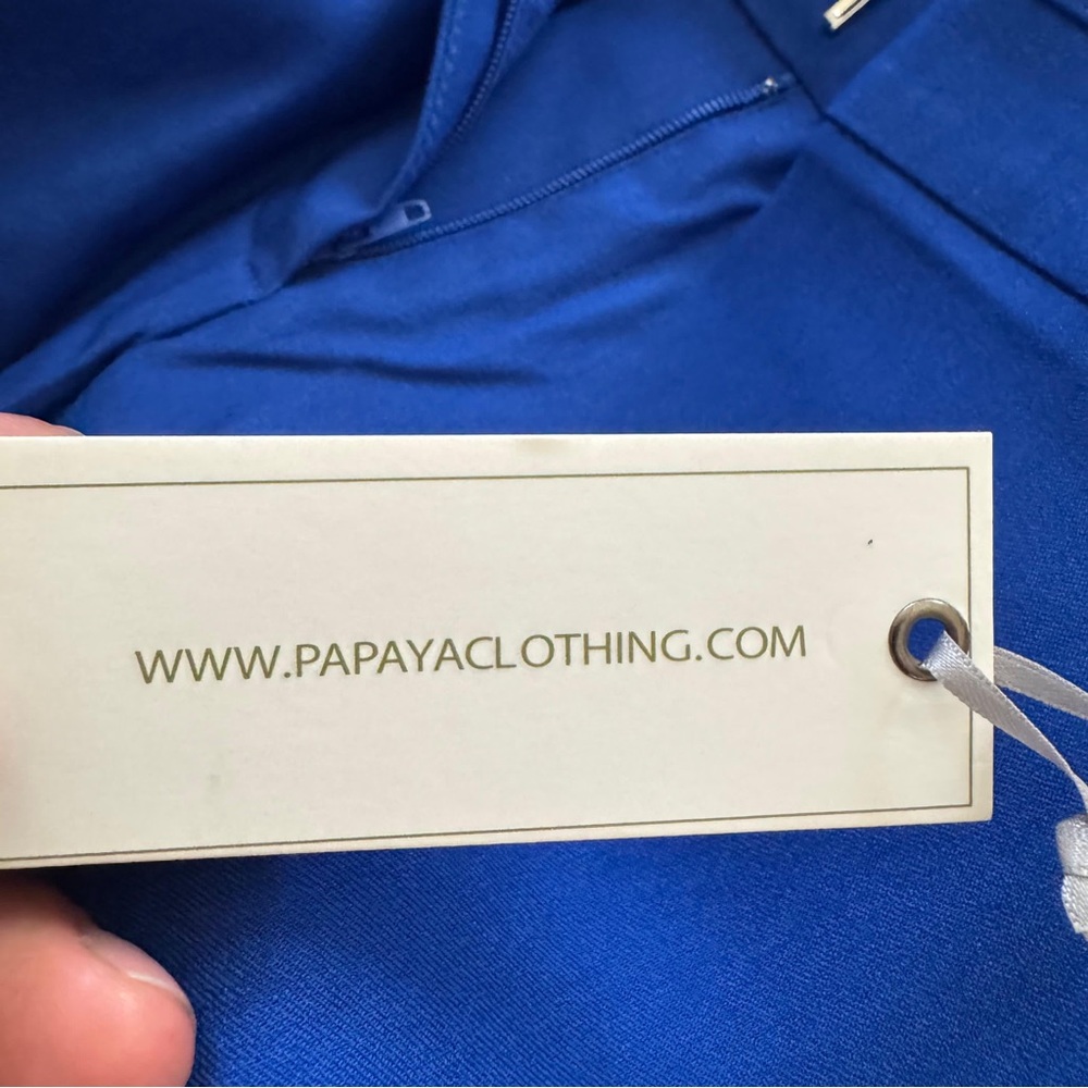 Papaya | Royal Blue High Waist Dress Pants | Size L - Picture 7 of 10